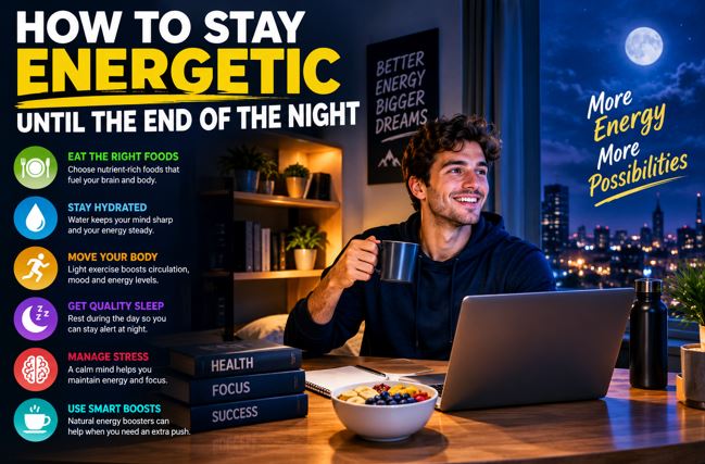 How to Stay Energetic Until the End of the Night