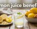 lemon juice benefits